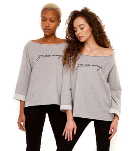 Grey Women's Sweater , You are enough